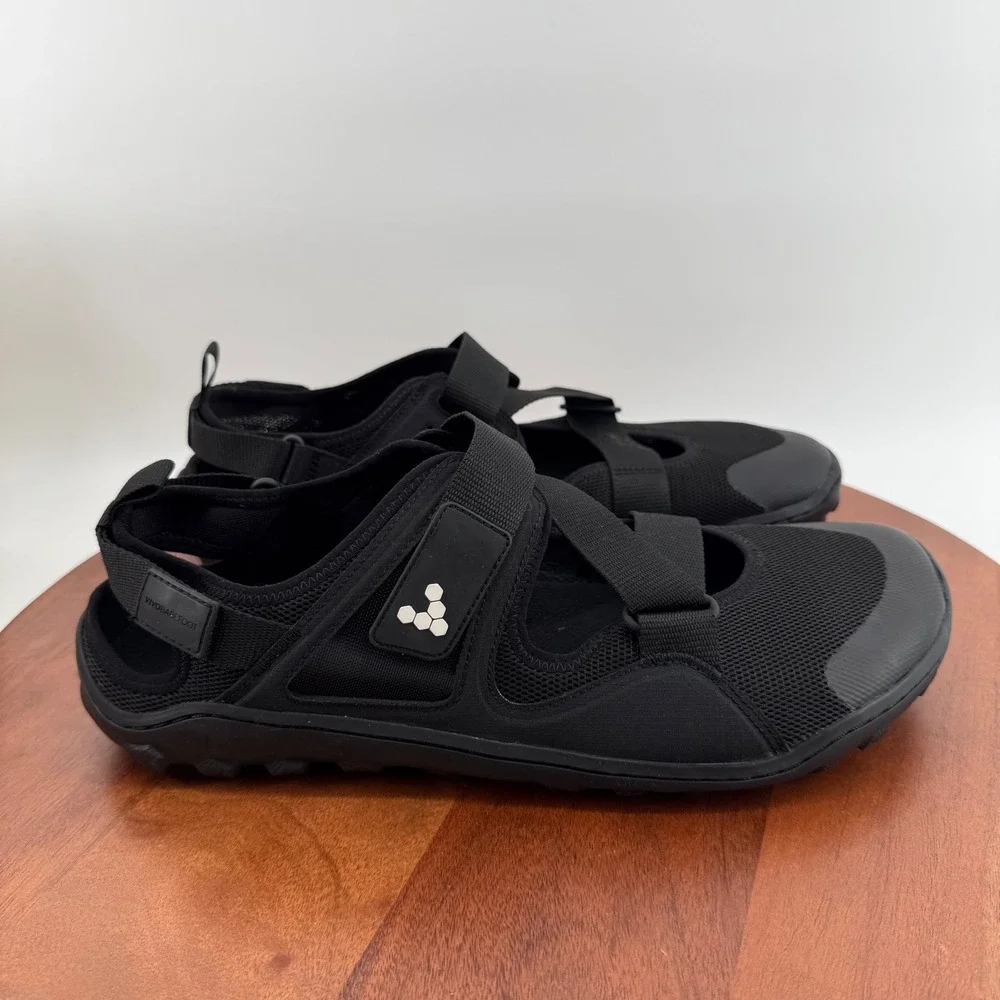 Vivobarefoot Tracker Sandal Mens Obsidian Black Minimalist Hiking EU 46/US 12.5